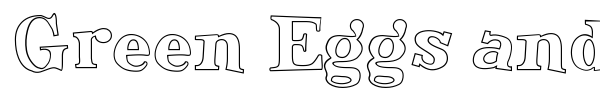 Green Eggs and Spam font preview